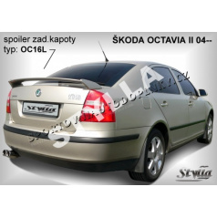 Škoda Octavia II HTB (04+) spoiler zadnej kapoty (EÚ homologácia)