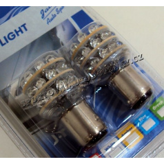 24 LED modré žiarovky jednovláknové BA 15S 21W 2 ks