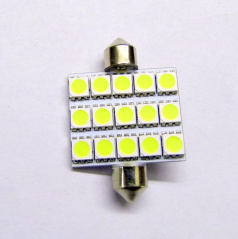 15 veľkých LED žiarovka sulfit biela 42 mm II - 1 ks