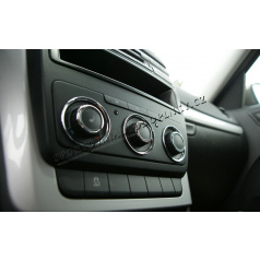 Škoda Octavia II Facelift 09-12 - chróm krúžky ovládačov manuál. kúrenie KI-R