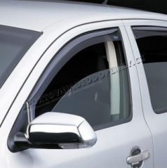 Veterné clony - ofuky okien (deflektory, plexi), Škoda Rapid, 5 dver., 2012+, predné + zadné