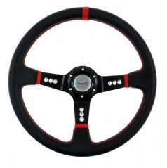 Športový volant WRC black / red 350 mm