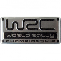 Plastický znak WRC alu prevedenie s podlepením 55X25 mm