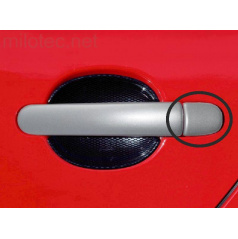 Kryty kľučiek malé, ABS strieborný matný, 4x bez otvoru pre zámok
