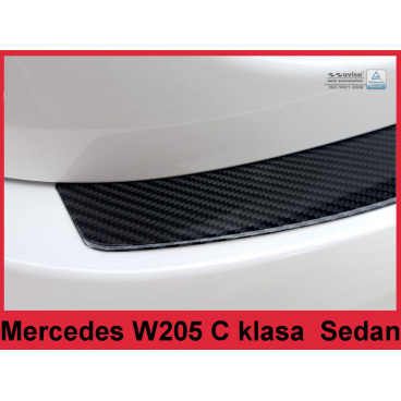 Carbon kryt- ochrana prahu zadného nárazníka Mercedes C W205 sedan 2014-16