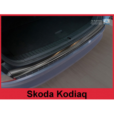 Nerez kryt- čierna ochrana prahu zadného nárazníka Škoda Kodiaq 2016+