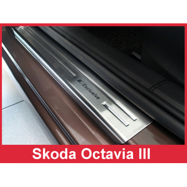 Nerez ochranné lišty prahu dverí 4ks Škoda Octavia III 2013-16