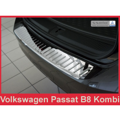 Nerez kryt chróm ochrana prahu zadného nárazníka Volkswagen Passat B8 kombi 2014+