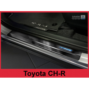 Nerez čierne ochranné lišty prahu dverí 4ks Toyota CH-R 2016