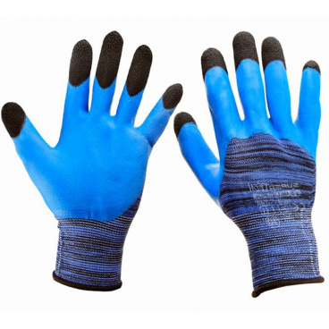 Pletené pracovné rukavice s latexovou hornou časťou veľ. 10