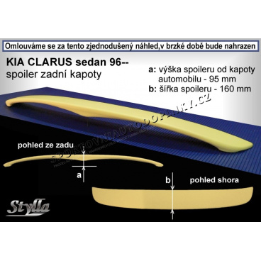 Kia Clarus sedan (1996+) spoiler zadnej kapoty